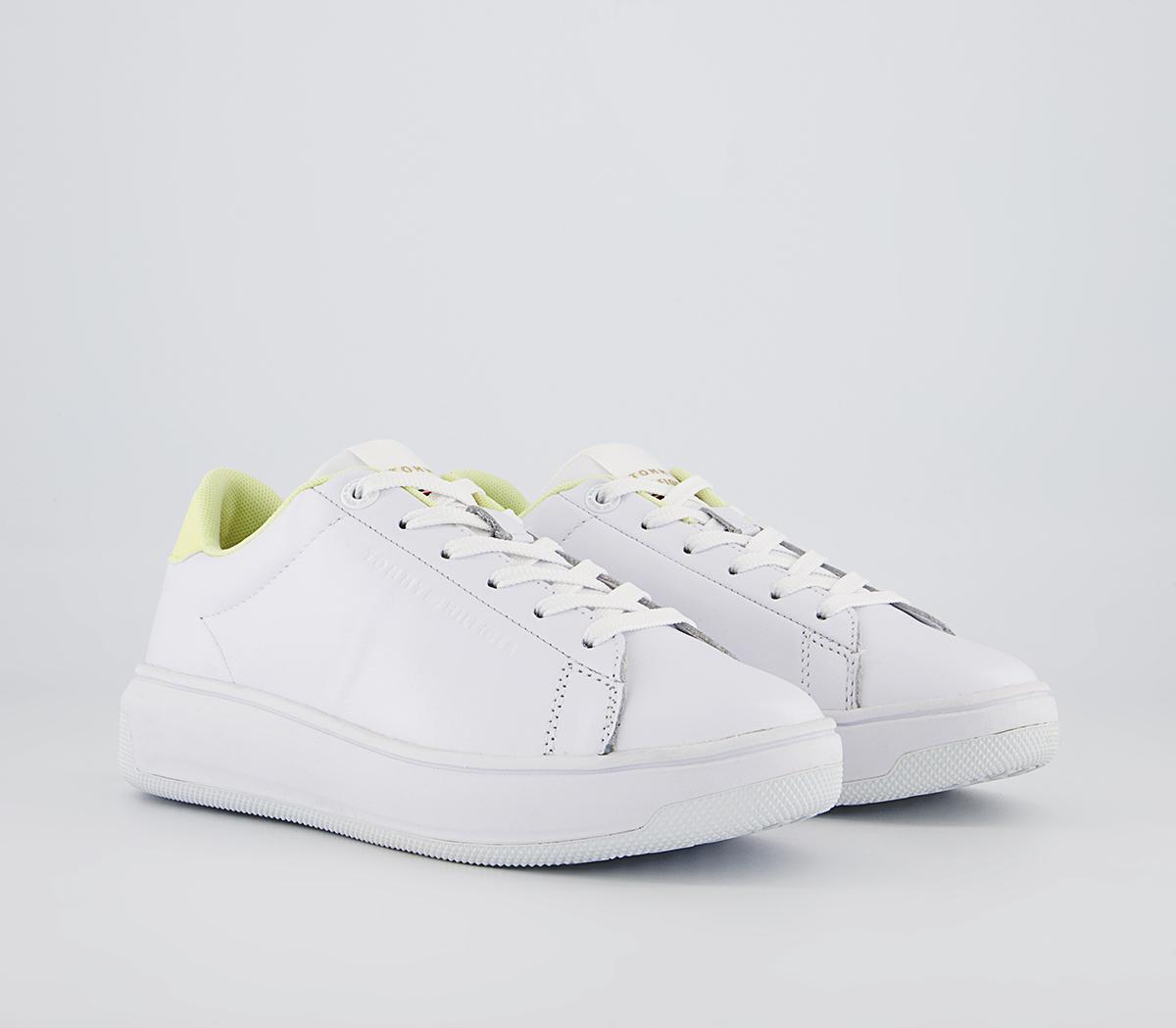 Tommy Hilfiger Leather Cupsole Tommy Hilfiger Leather Cupsole White Lemon Twist