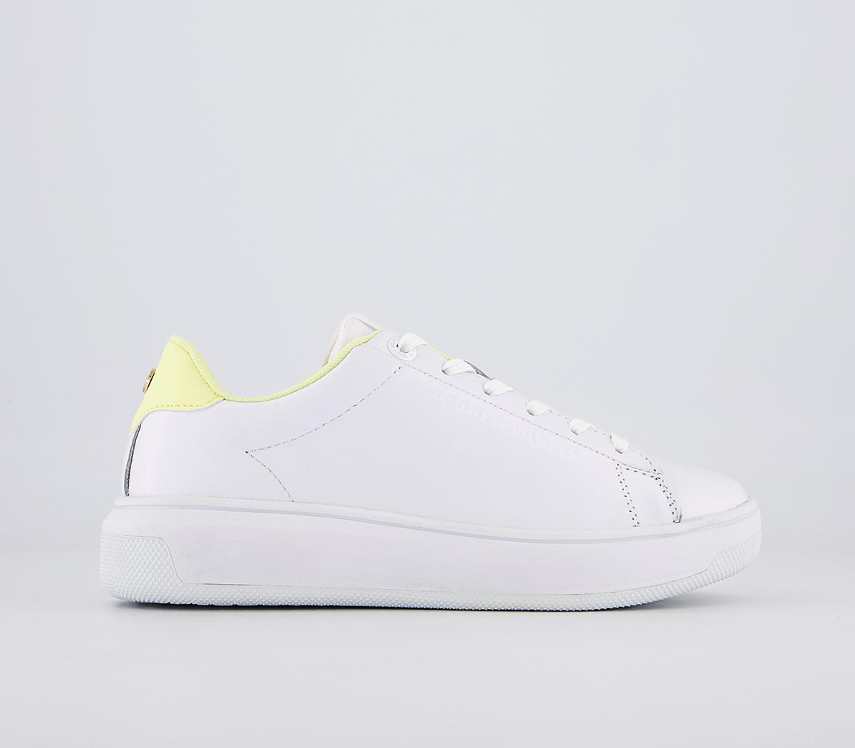 Tommy Hilfiger Leather Cupsole Tommy Hilfiger Leather Cupsole White Lemon Twist