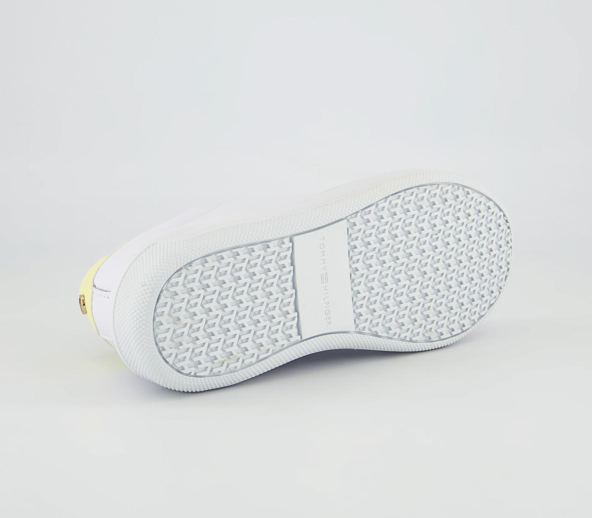 Tommy Hilfiger Leather Cupsole Tommy Hilfiger Leather Cupsole White Lemon Twist