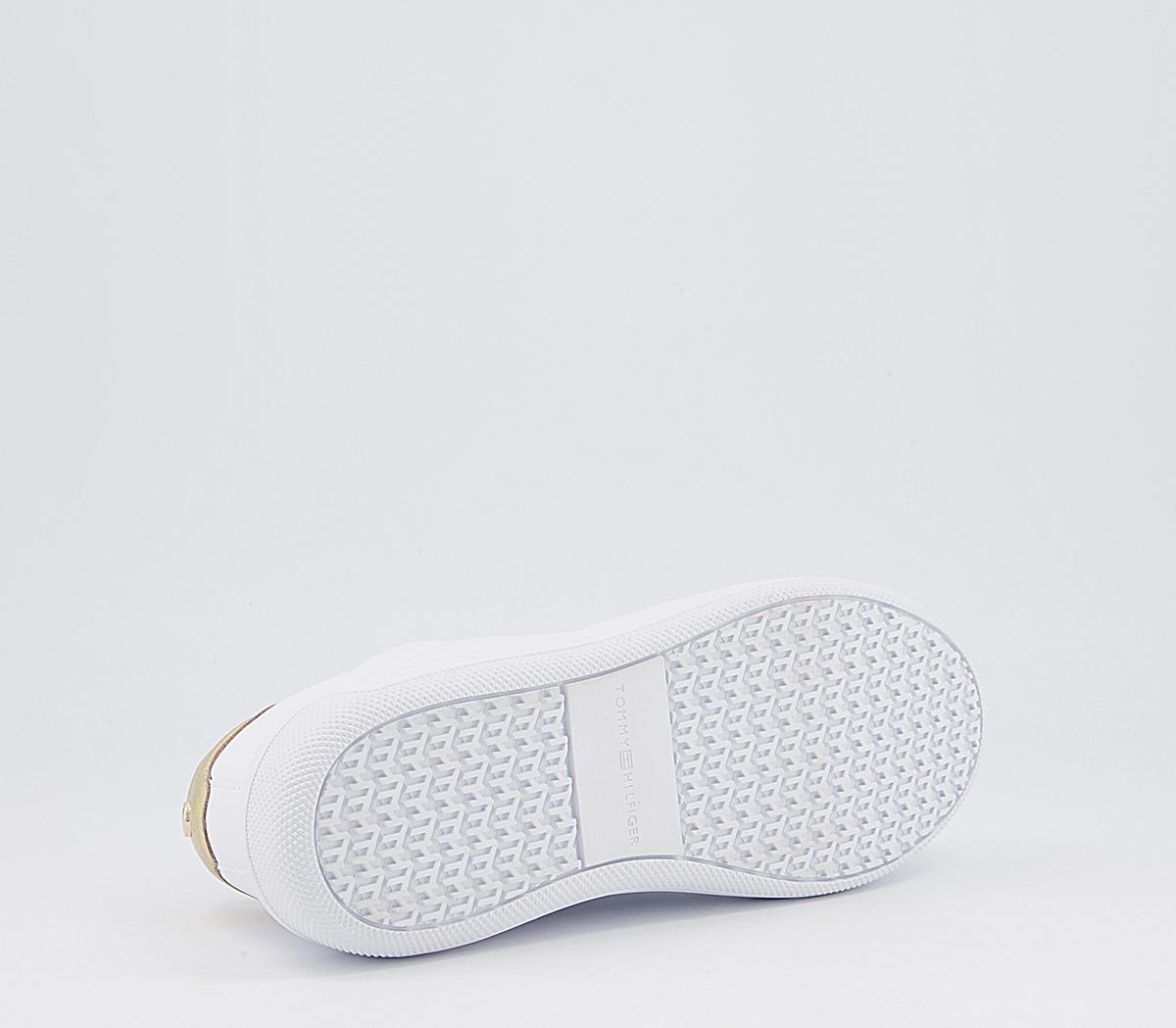 metallic leather cupsole trainers
