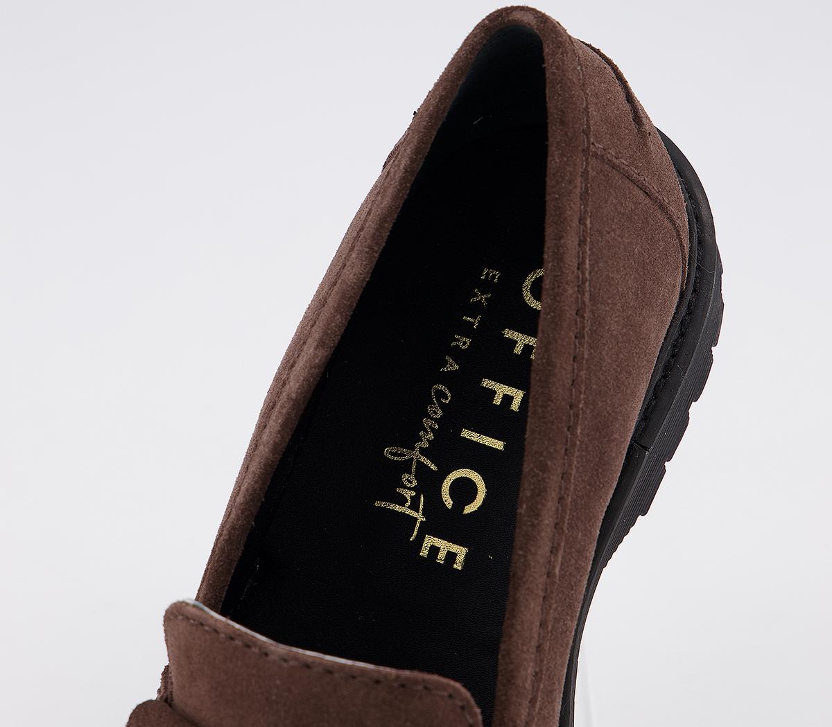 Office Fringe Cleated Loafers Office Fringe Cleated Loafers Brown Suede
