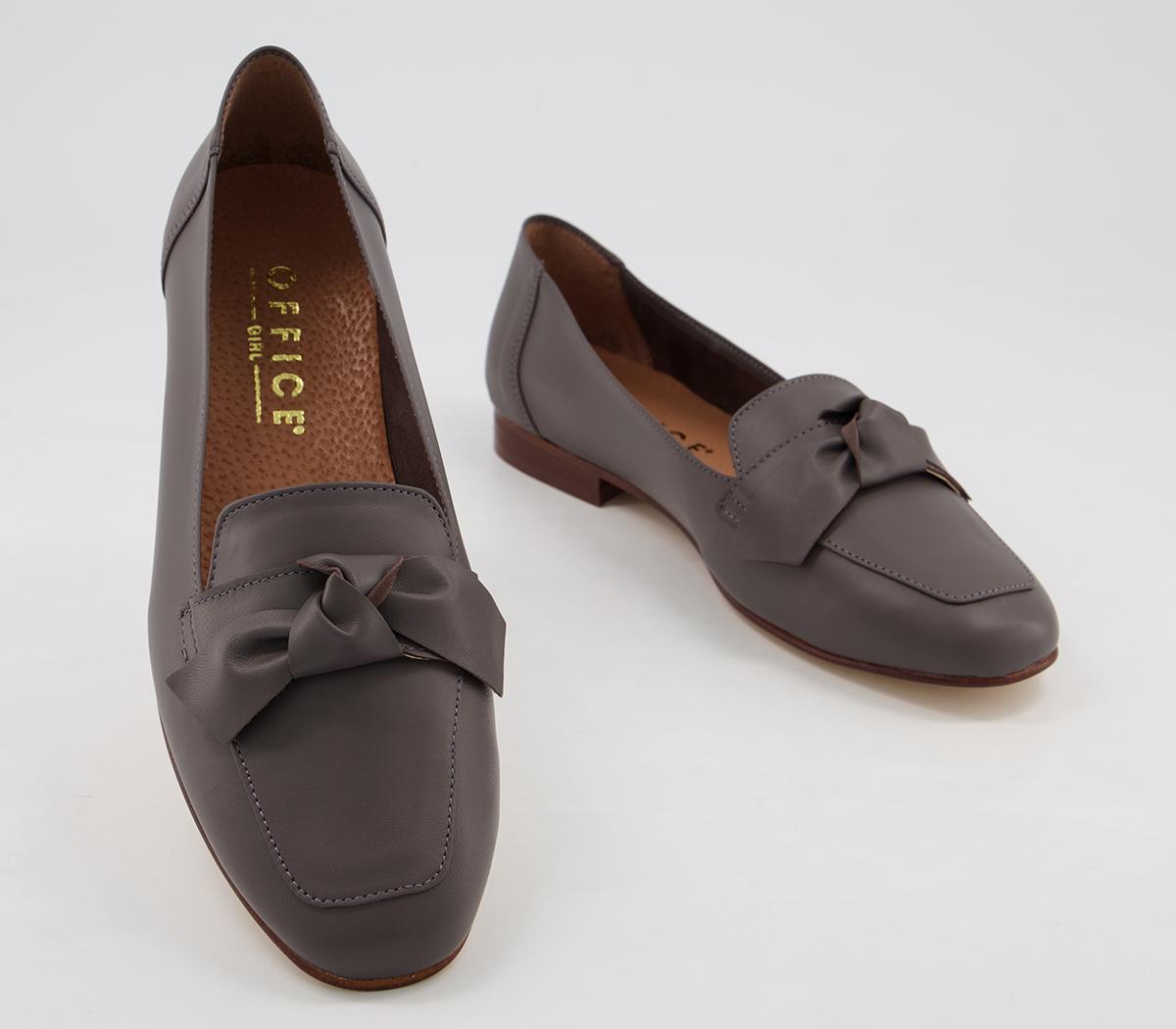 OFFICE Favoured Bow Loafers Taupe Leather Women’s Loafers