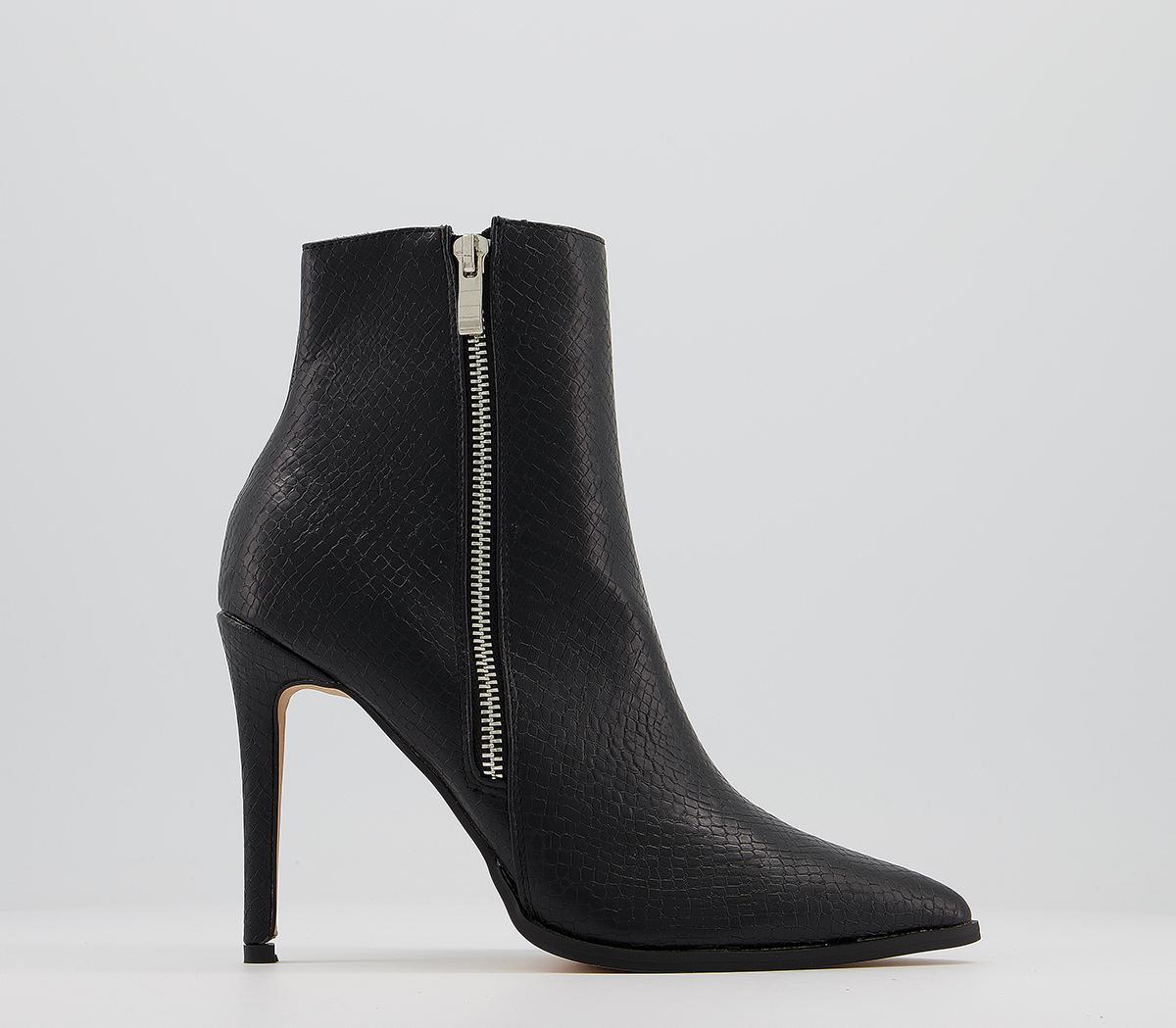 OFFICEAccompany Dressy Pointed BootsBlack Snake
