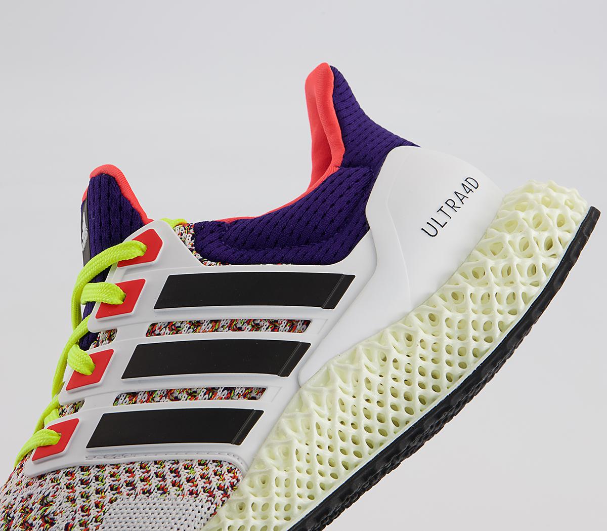 adidas Ultraboost Ultra4d Trainers adidas Ultraboost Ultra4d Trainers White Core Black Solar Red