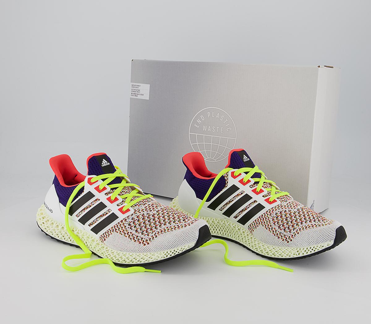 adidas Ultraboost Ultra4d Trainers adidas Ultraboost Ultra4d Trainers White Core Black Solar Red
