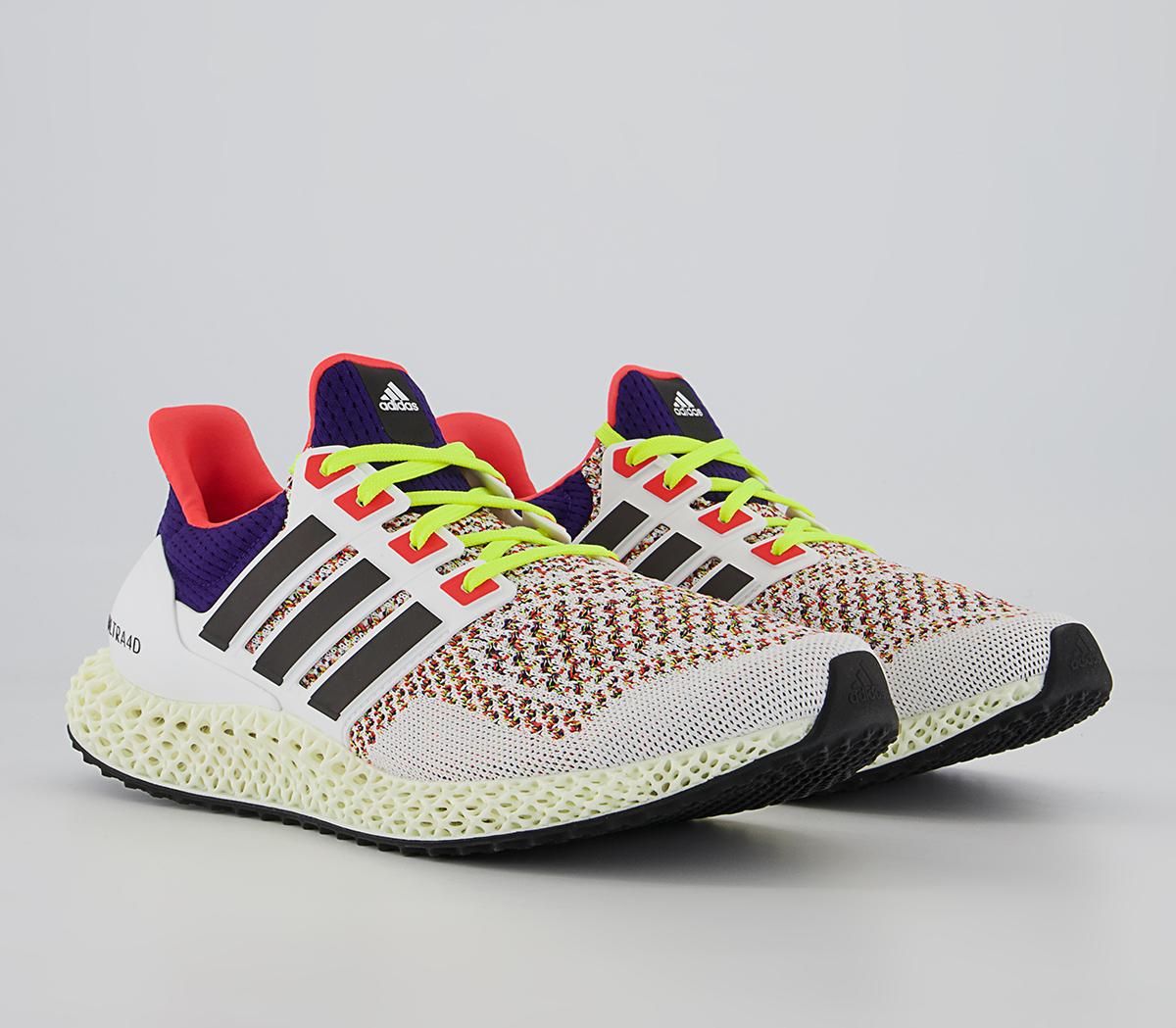 adidas Ultraboost Ultra4d Trainers adidas Ultraboost Ultra4d Trainers White Core Black Solar Red
