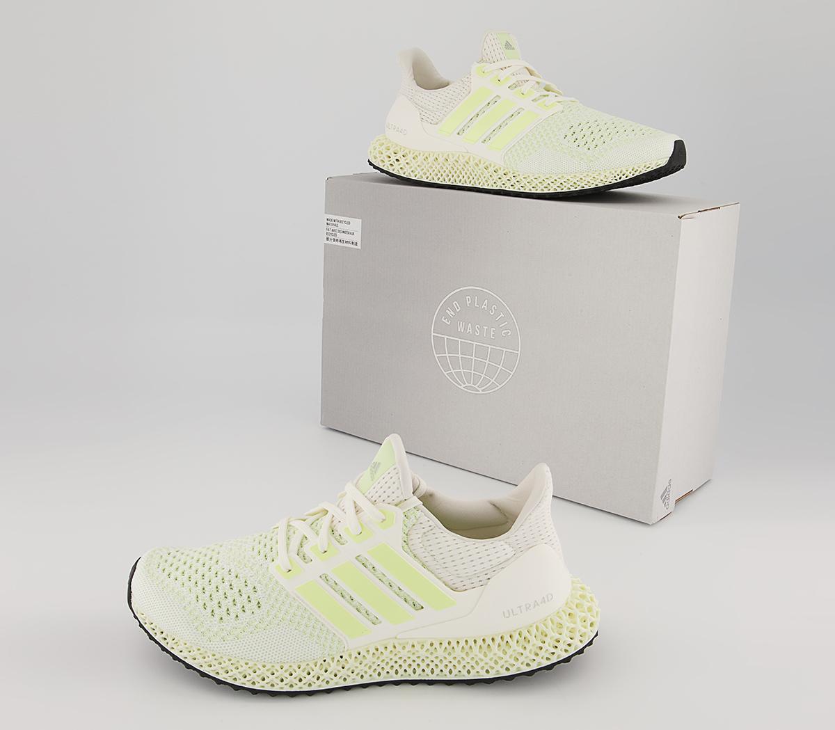 adidas Ultraboost Ultra 4D Trainers adidas Ultraboost Ultra 4D Trainers Core White Almost Lime Silver