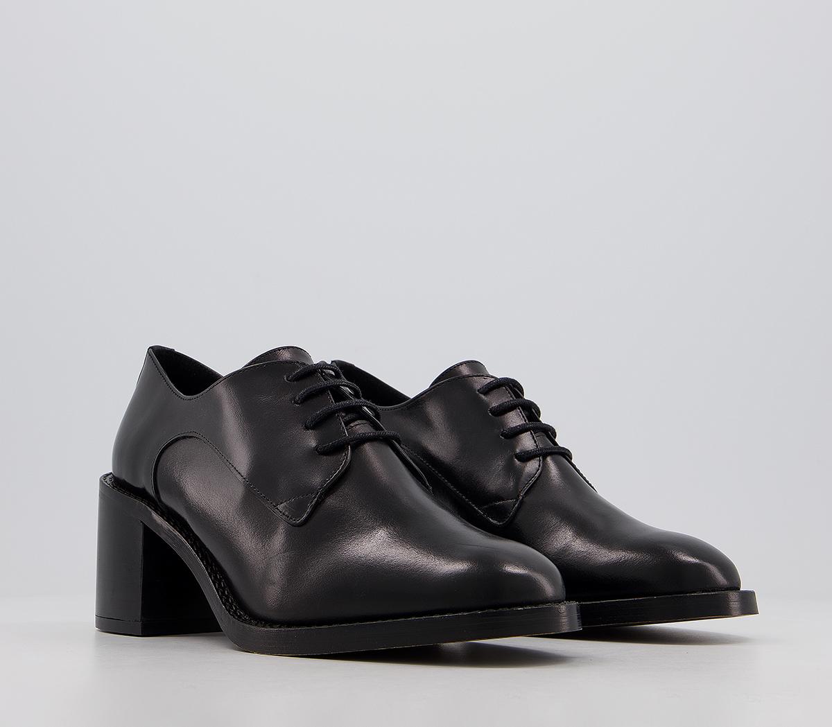 lace up mid block heels