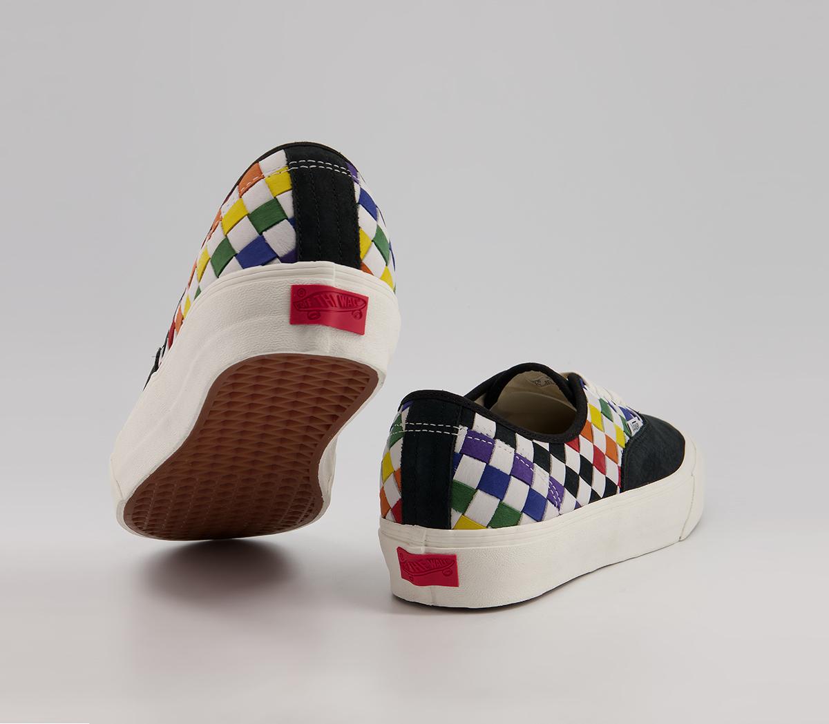 Vans Vault Authentic Vlt Lx Trainers Vans Vault Authentic Vlt Lx Trainers Pride Woven Rainbow