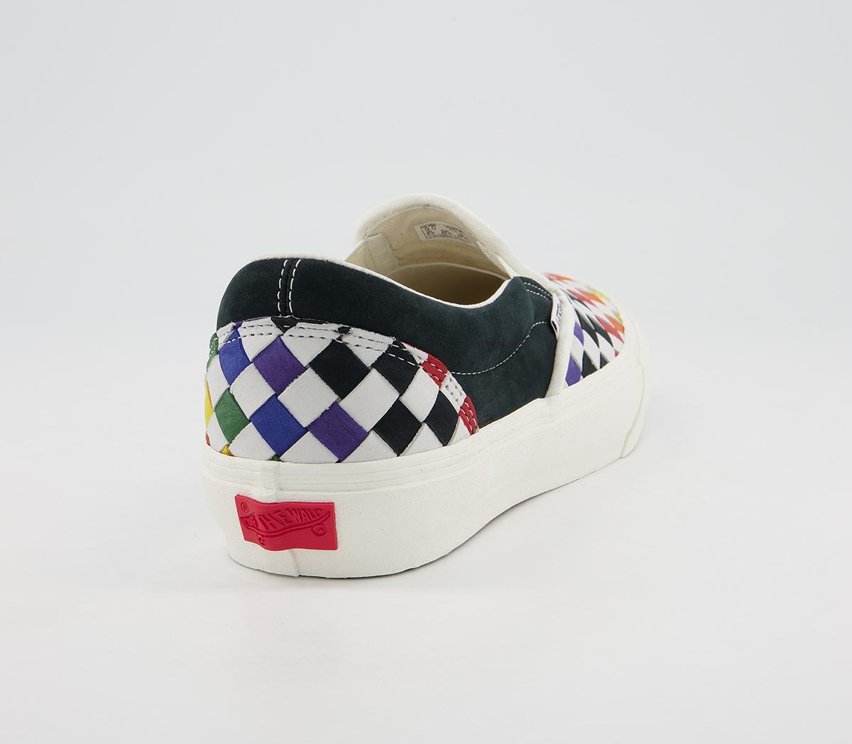 Vans Vault Classic Slip On Vlt Lx Trainers Vans Vault Classic Slip On Vlt Lx Trainers Pride Woven Rainbow