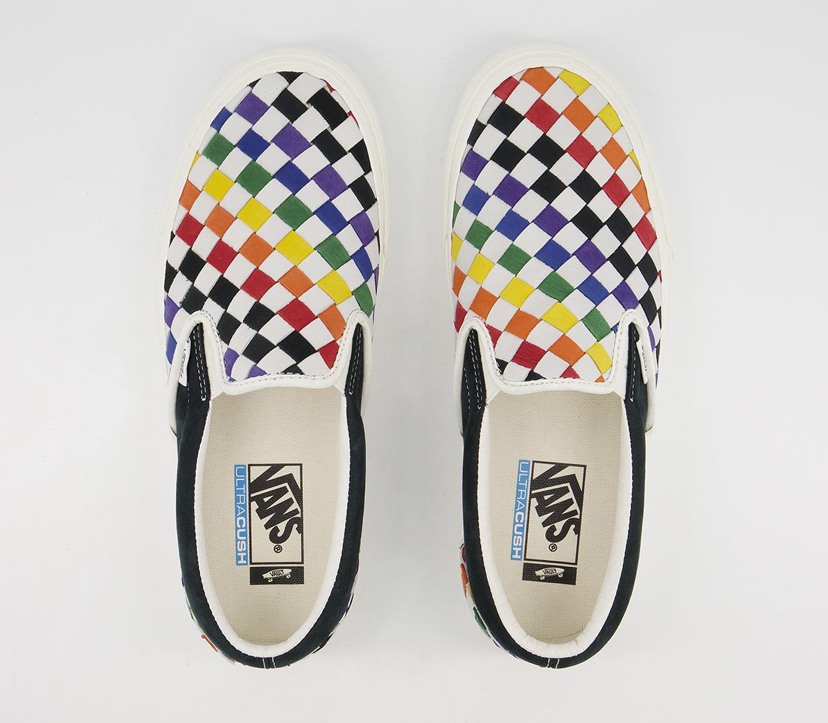 Vans Vault Classic Slip On Vlt Lx Trainers Vans Vault Classic Slip On Vlt Lx Trainers Pride Woven Rainbow