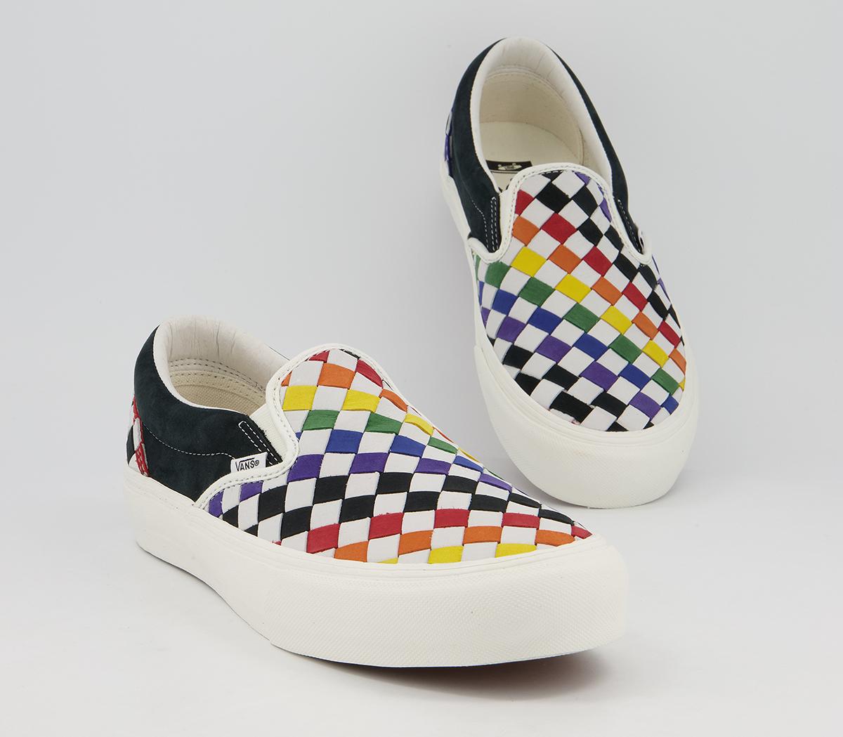 Vans Vault Classic Slip On Vlt Lx Trainers Vans Vault Classic Slip On Vlt Lx Trainers Pride Woven Rainbow