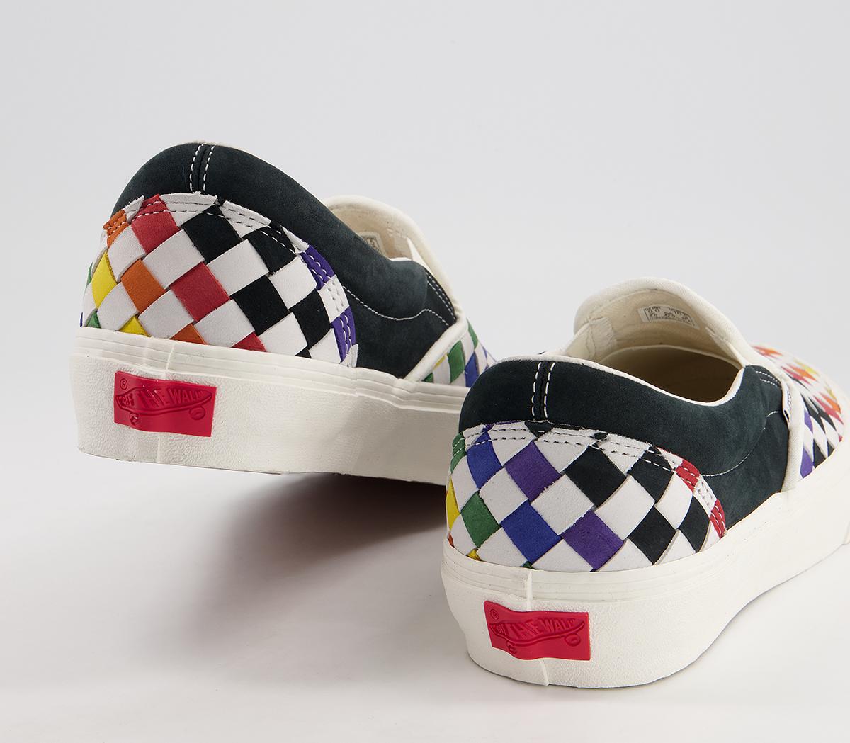 Vans Vault Classic Slip On Vlt Lx Trainers Vans Vault Classic Slip On Vlt Lx Trainers Pride Woven Rainbow