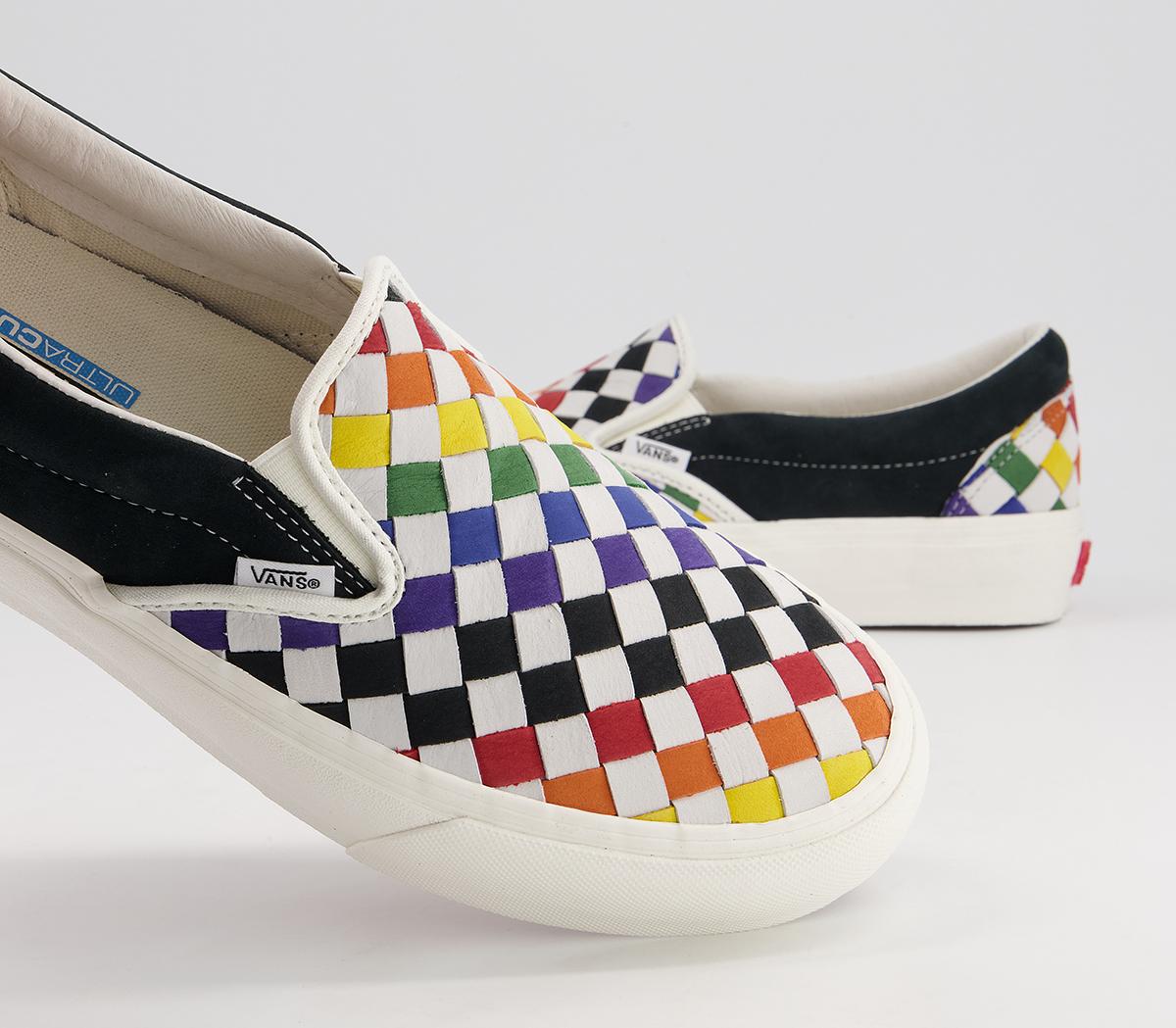 Vans Vault Classic Slip On Vlt Lx Trainers Vans Vault Classic Slip On Vlt Lx Trainers Pride Woven Rainbow