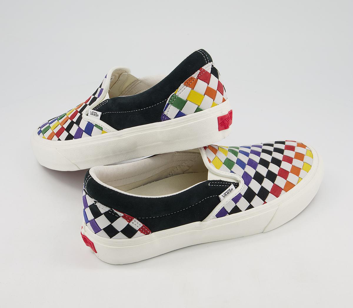 Vans Vault Classic Slip On Vlt Lx Trainers Vans Vault Classic Slip On Vlt Lx Trainers Pride Woven Rainbow