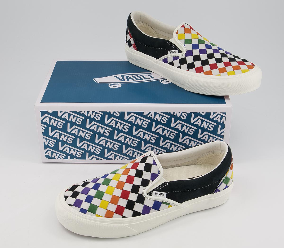 Vans Vault Classic Slip On Vlt Lx Trainers Vans Vault Classic Slip On Vlt Lx Trainers Pride Woven Rainbow