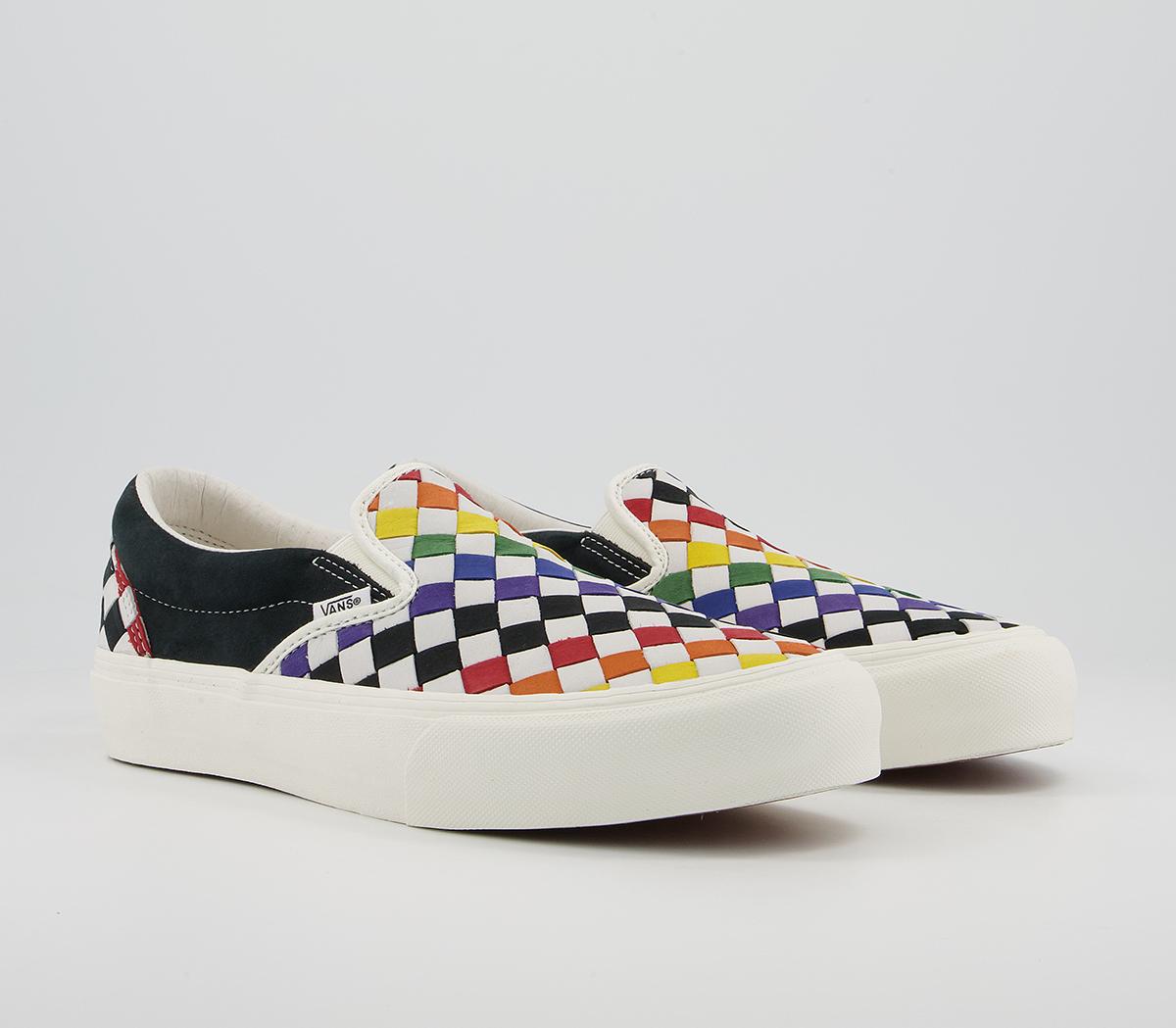 Vans Vault Classic Slip On Vlt Lx Trainers Vans Vault Classic Slip On Vlt Lx Trainers Pride Woven Rainbow
