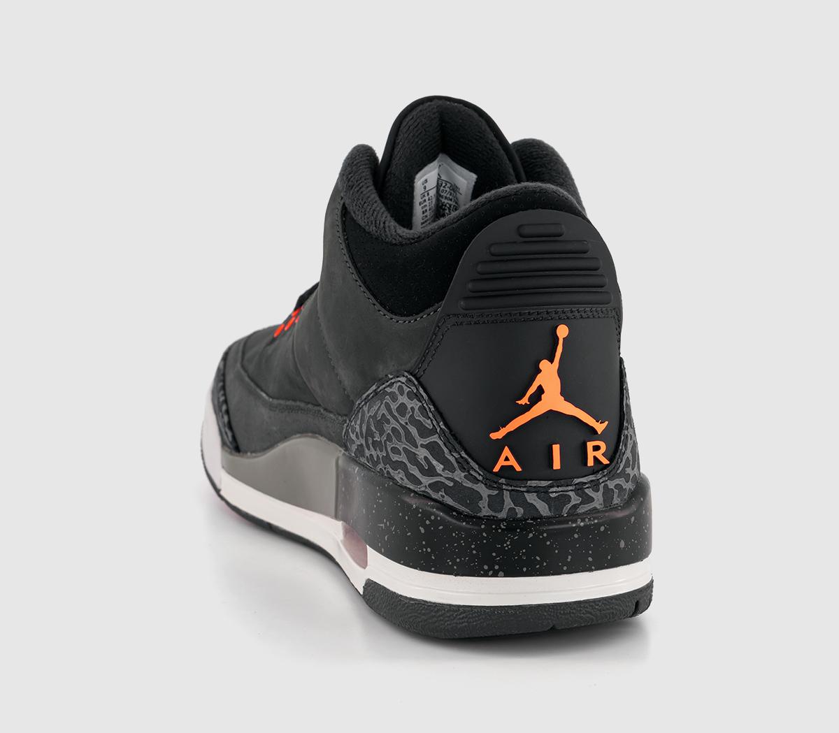 JordanJordan 3 TrainersNight Stadium Total Orange Black