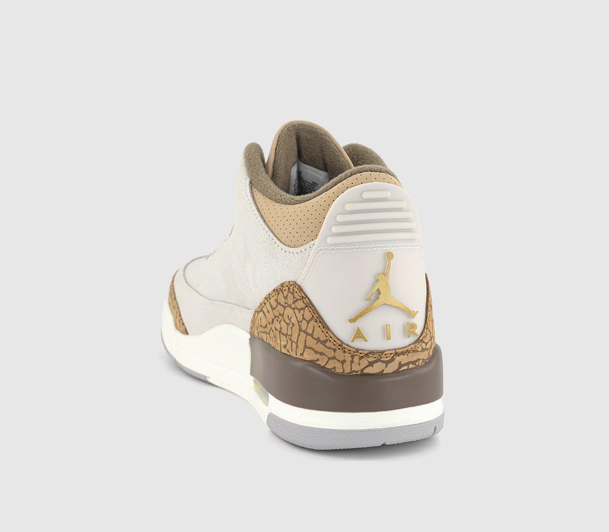 JordanJordan 3 Trainers Light Orewood Brown Metallic Gold Light British Ta