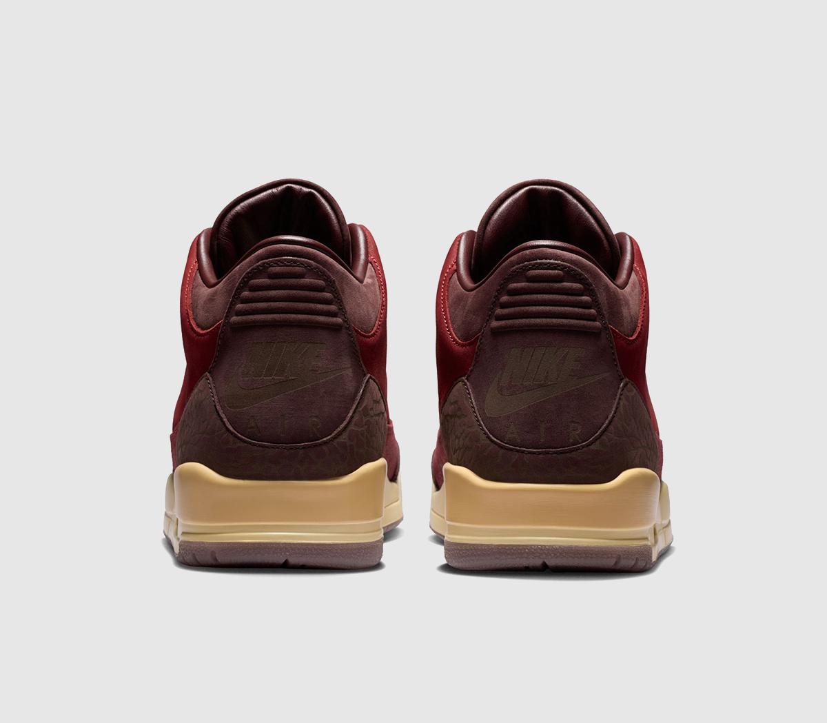 JordanAir Jordan 3Team Red Metallic Gold Burgundy Crush