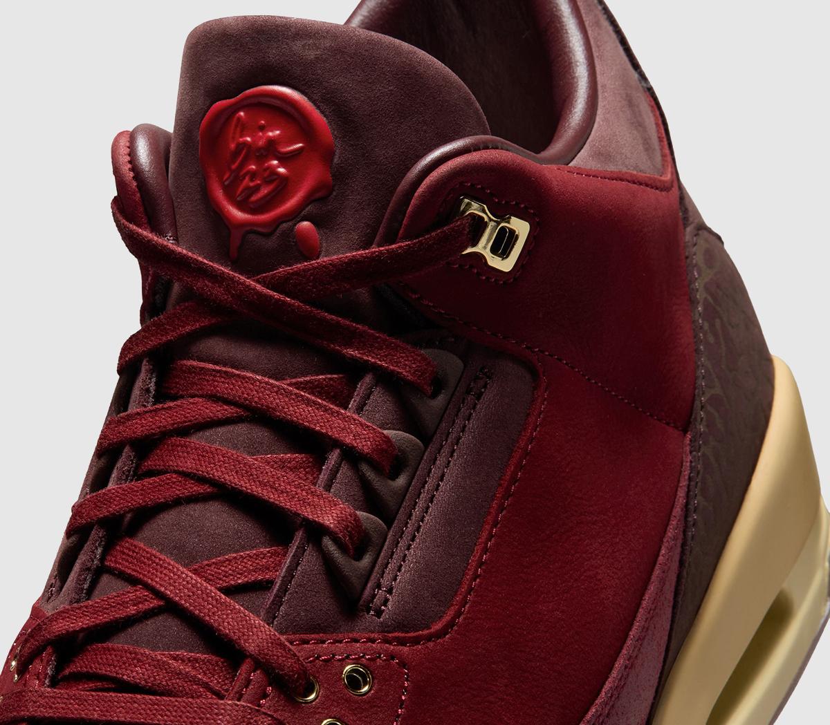 JordanAir Jordan 3Team Red Metallic Gold Burgundy Crush