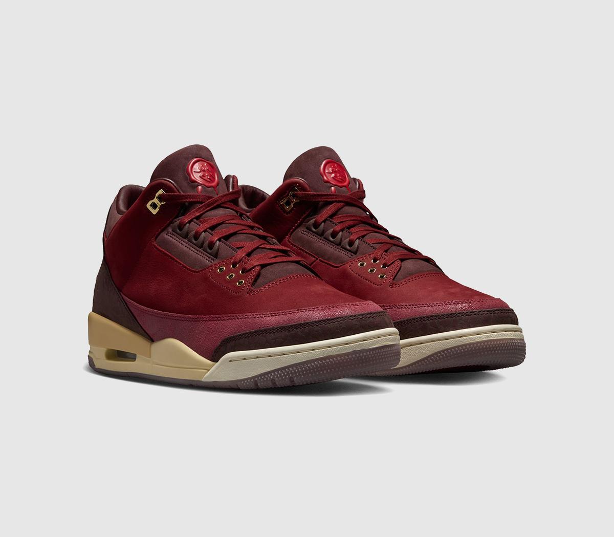 JordanAir Jordan 3Team Red Metallic Gold Burgundy Crush