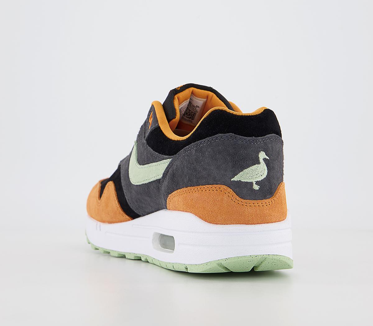 NikeAir Max 1 TrainersAnthracite Honeydew Black Kumquat