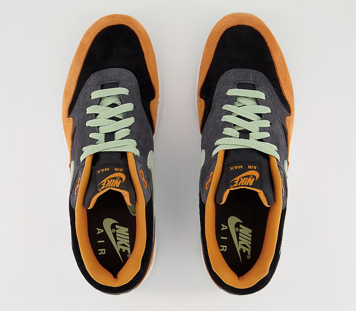 NikeAir Max 1 TrainersAnthracite Honeydew Black Kumquat