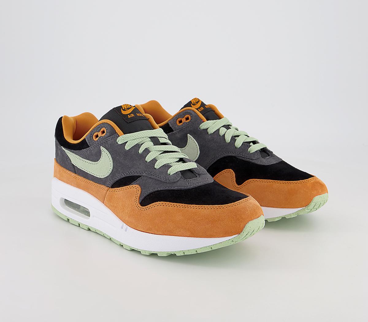 NikeAir Max 1 TrainersAnthracite Honeydew Black Kumquat