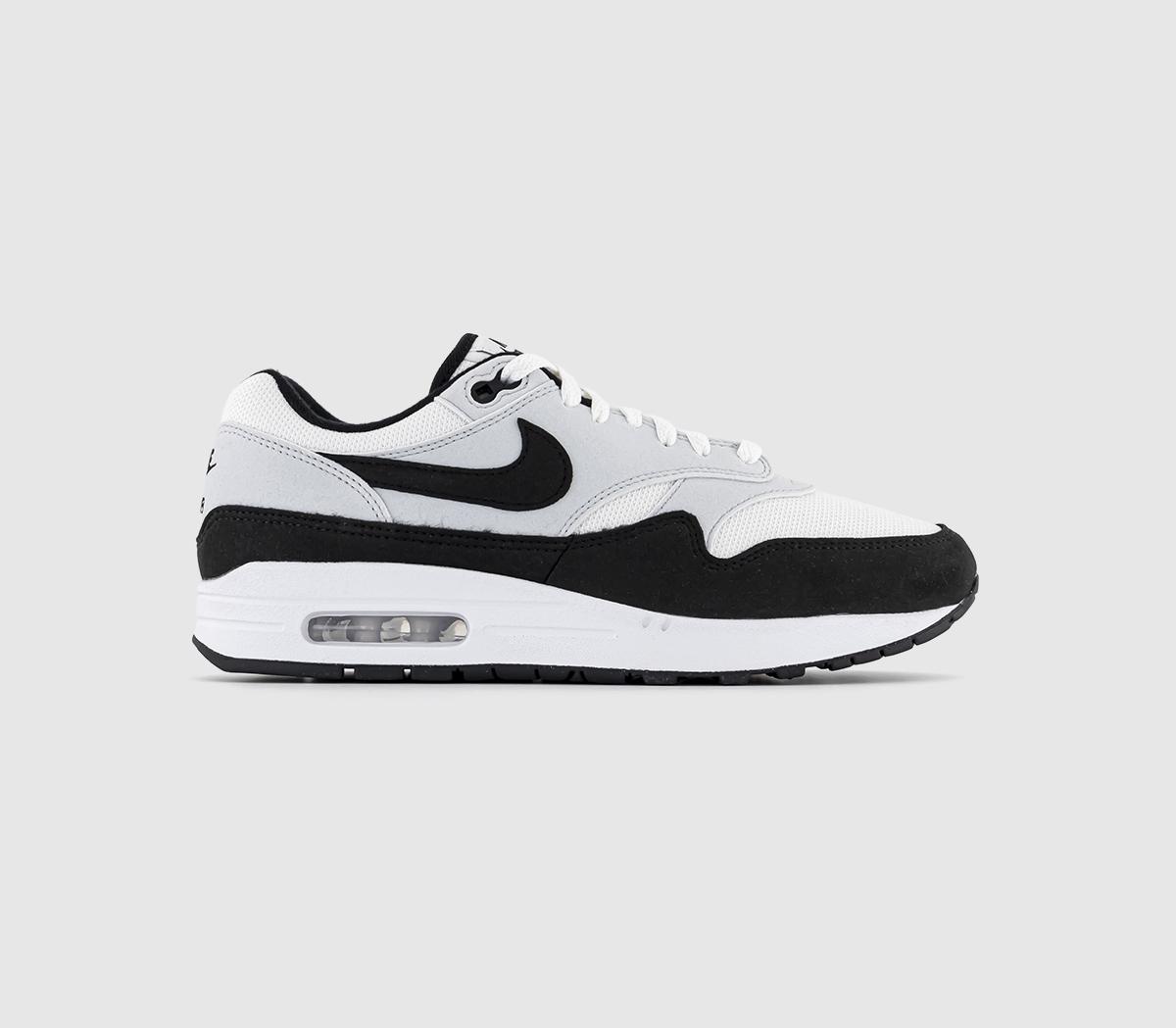 Nike air max 1 trainers in 2025 white and black