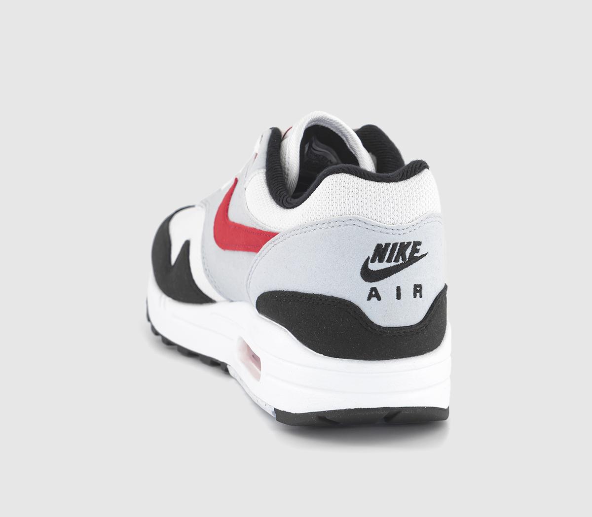 NikeAir Max 1 '87 TrainersWhite University Red Pure Platinum