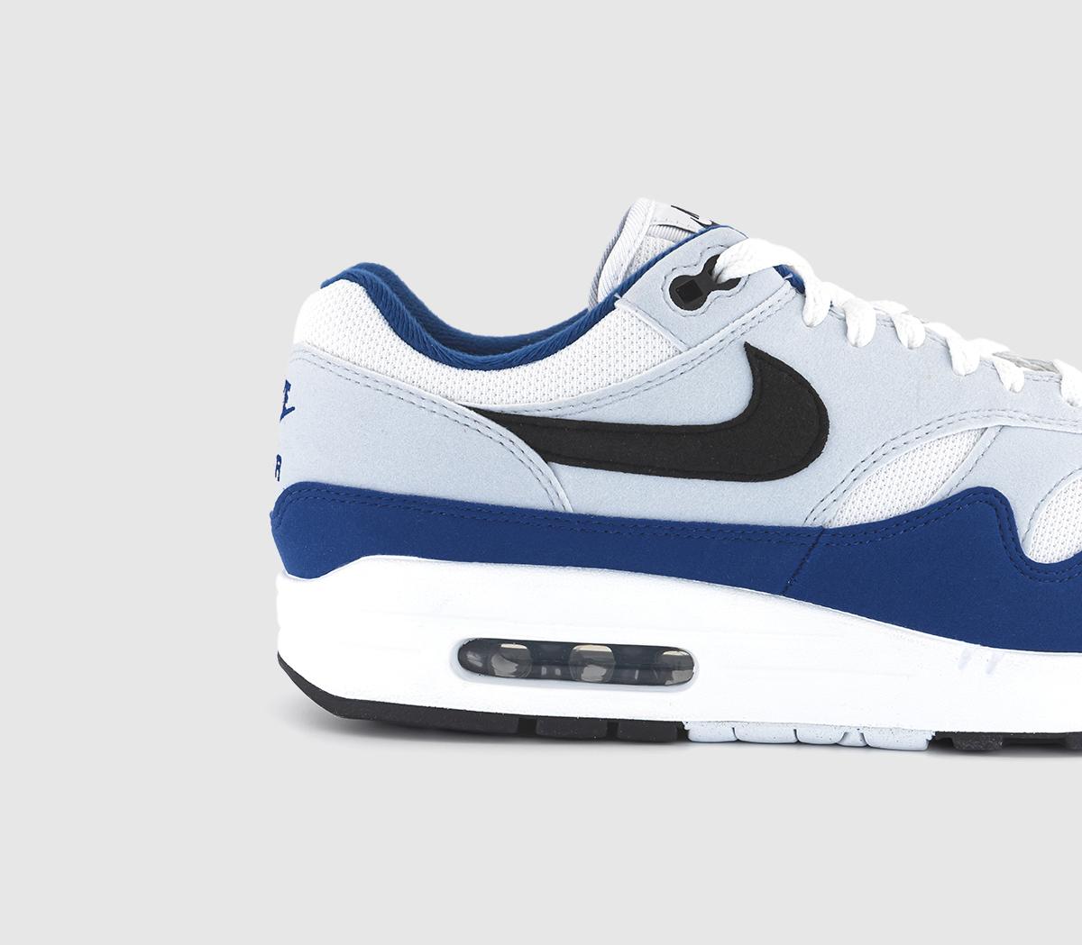 Nike Air Max Trainers White Black Deep Royal Blue Pure Platinum