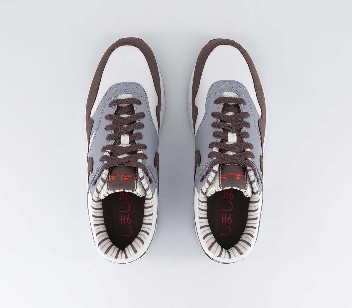 NikeAir Max 1 TrainersShima Shima Summit White Plum Eclipse Wolf Grey