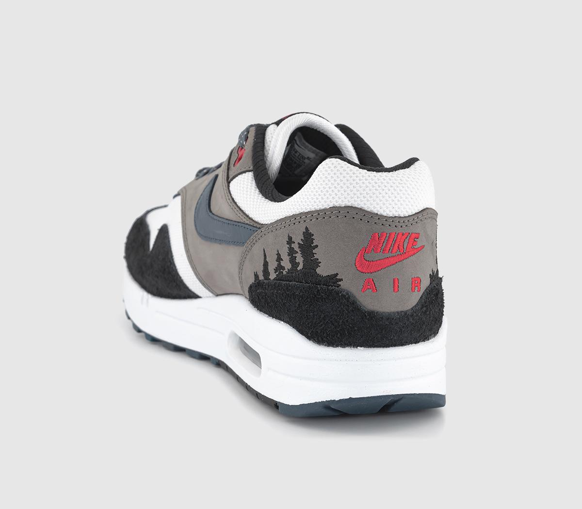 NikeAir Max 1 TrainersWhite Slate Blue Black Soft Grey