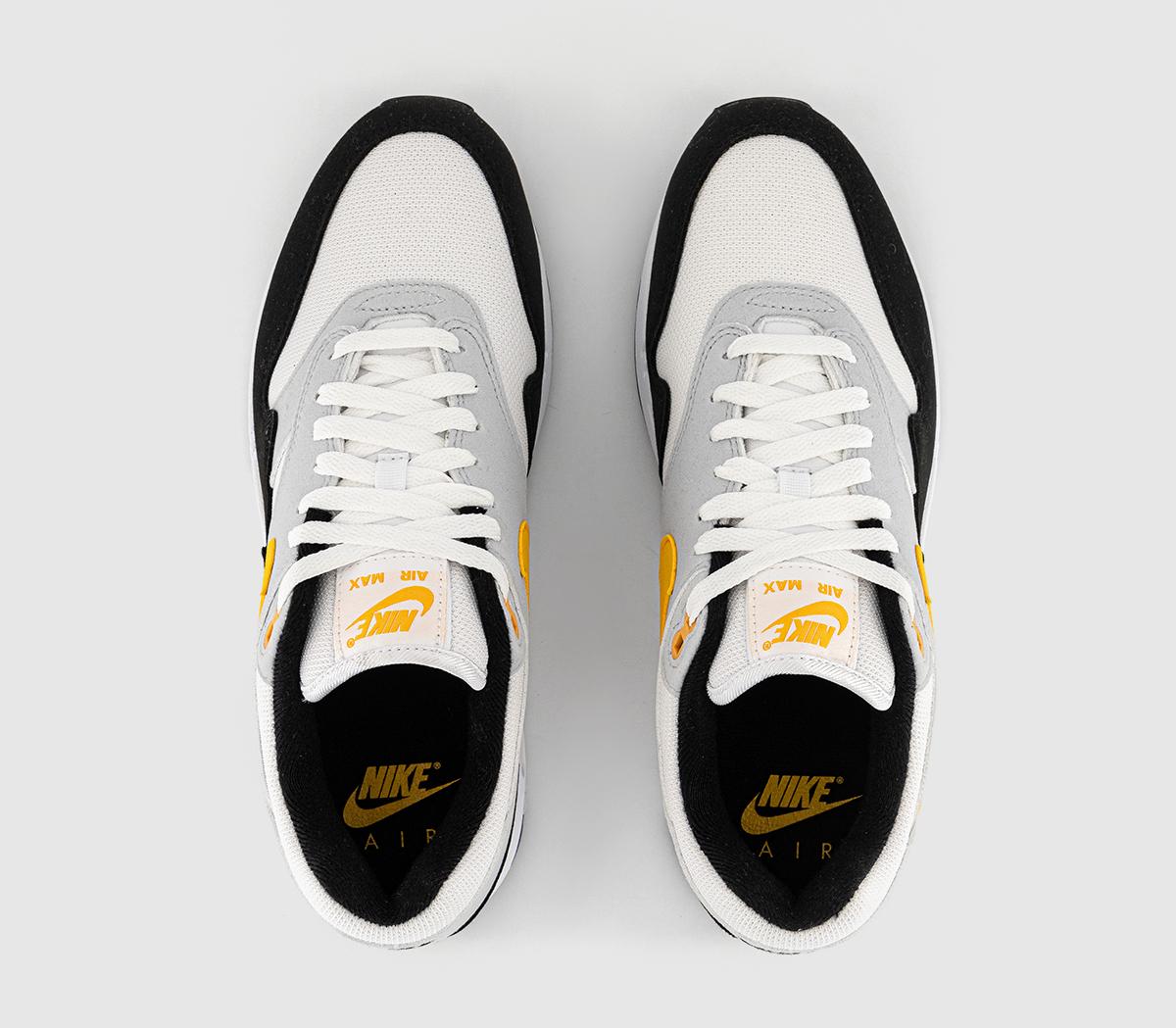 NikeAir Max 1 TrainersWhite University Gold Black