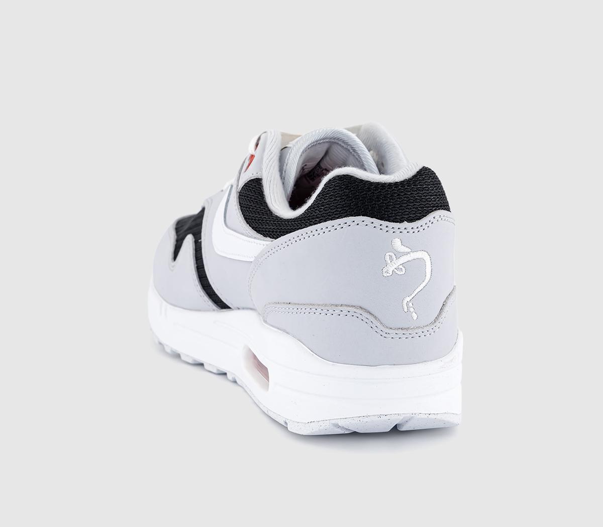 NikeAir Max 1 TrainersPure Platinum White Black Sport Red