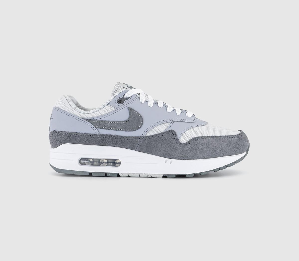 NikeAir Max 1 TrainersPhoton Dust Smoke Grey Wolf Grey White