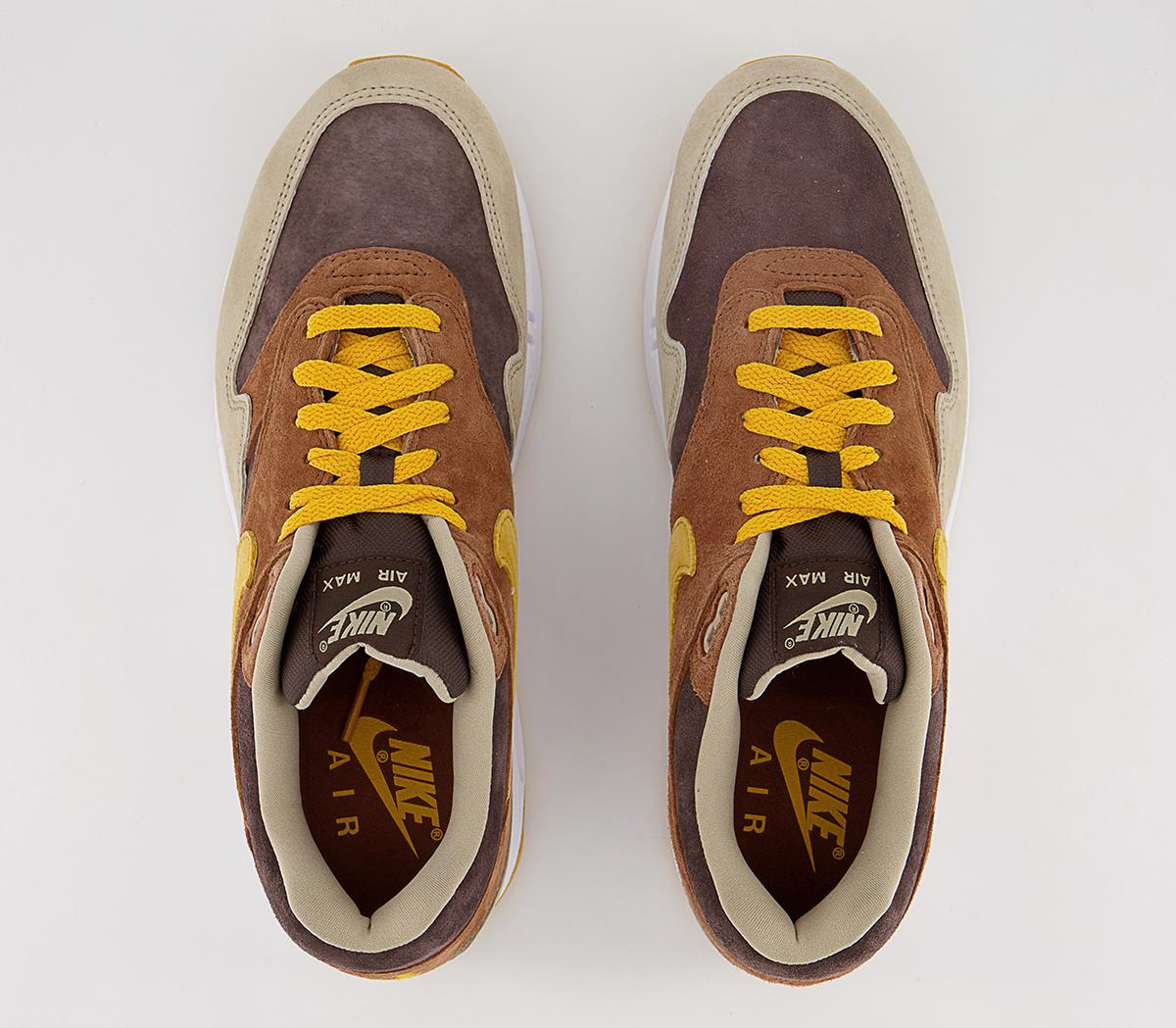 NikeAir Max 1 TrainersPecan Yellow Ochre Baroque Brown