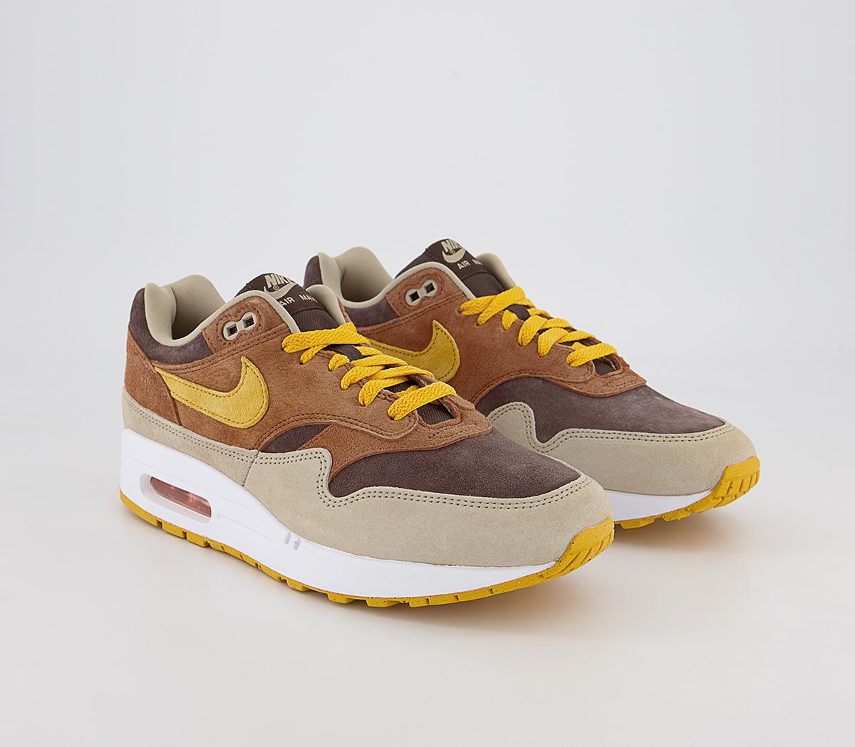 NikeAir Max 1 TrainersPecan Yellow Ochre Baroque Brown