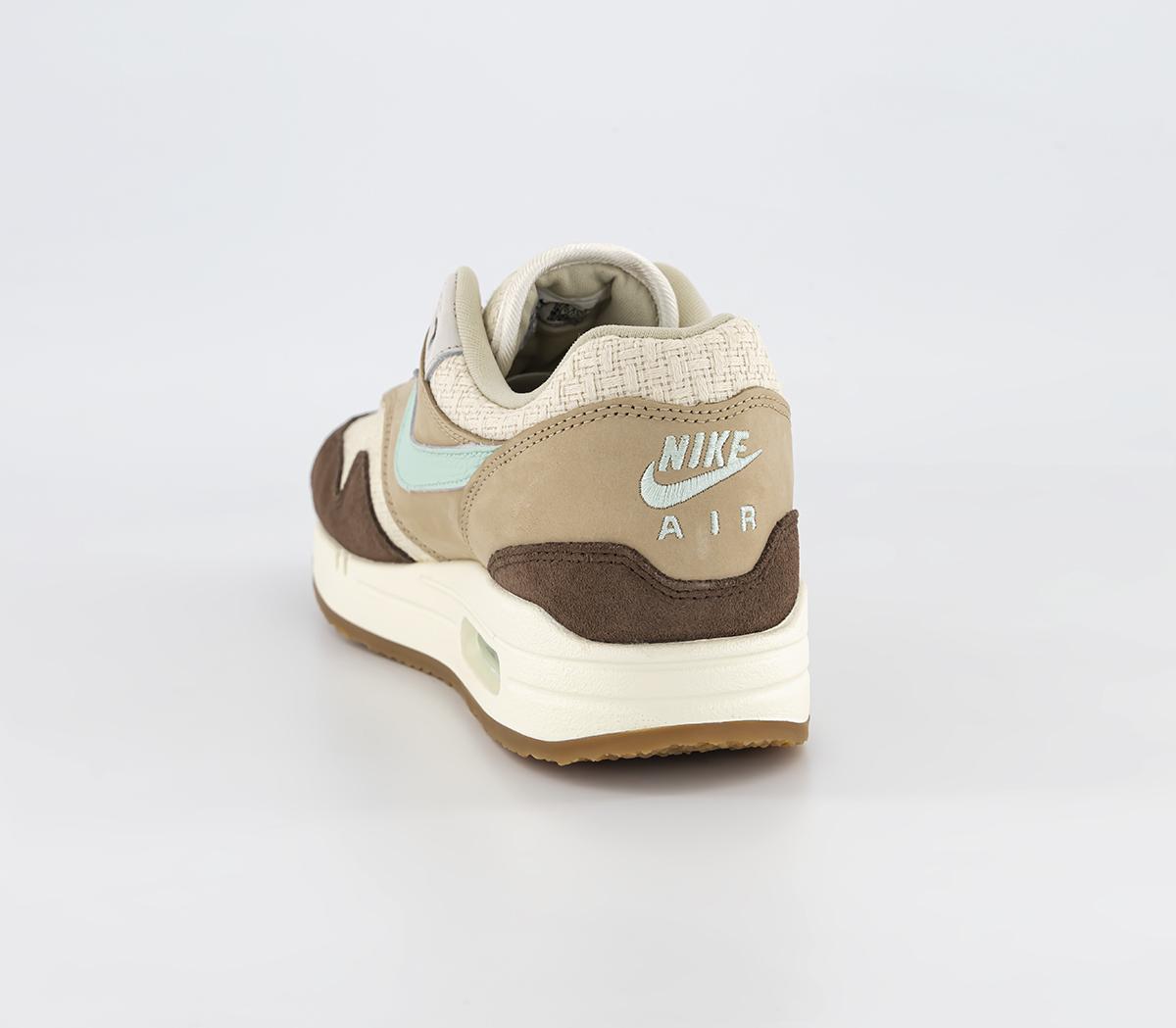 NikeAir Max 1 TrainersMedium Brown Mint Foam Mushroom Muslin