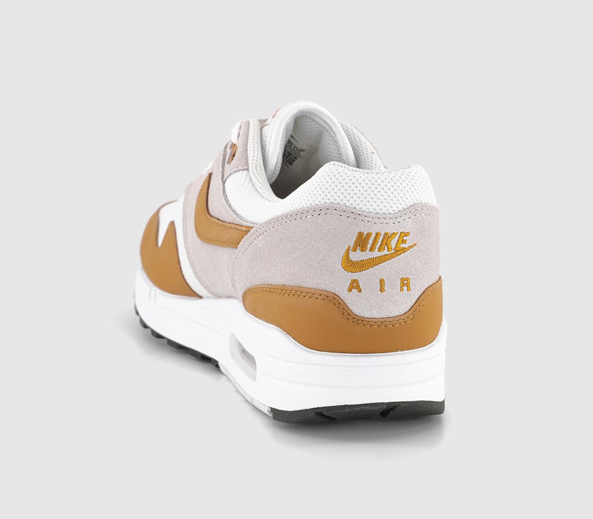 Nike Air Max 1 Trainers Light Orewood Brown Bronze White Black