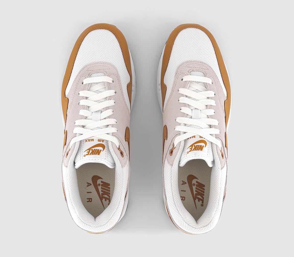 Nike Air Max 1 Trainers Light Orewood Brown Bronze White Black