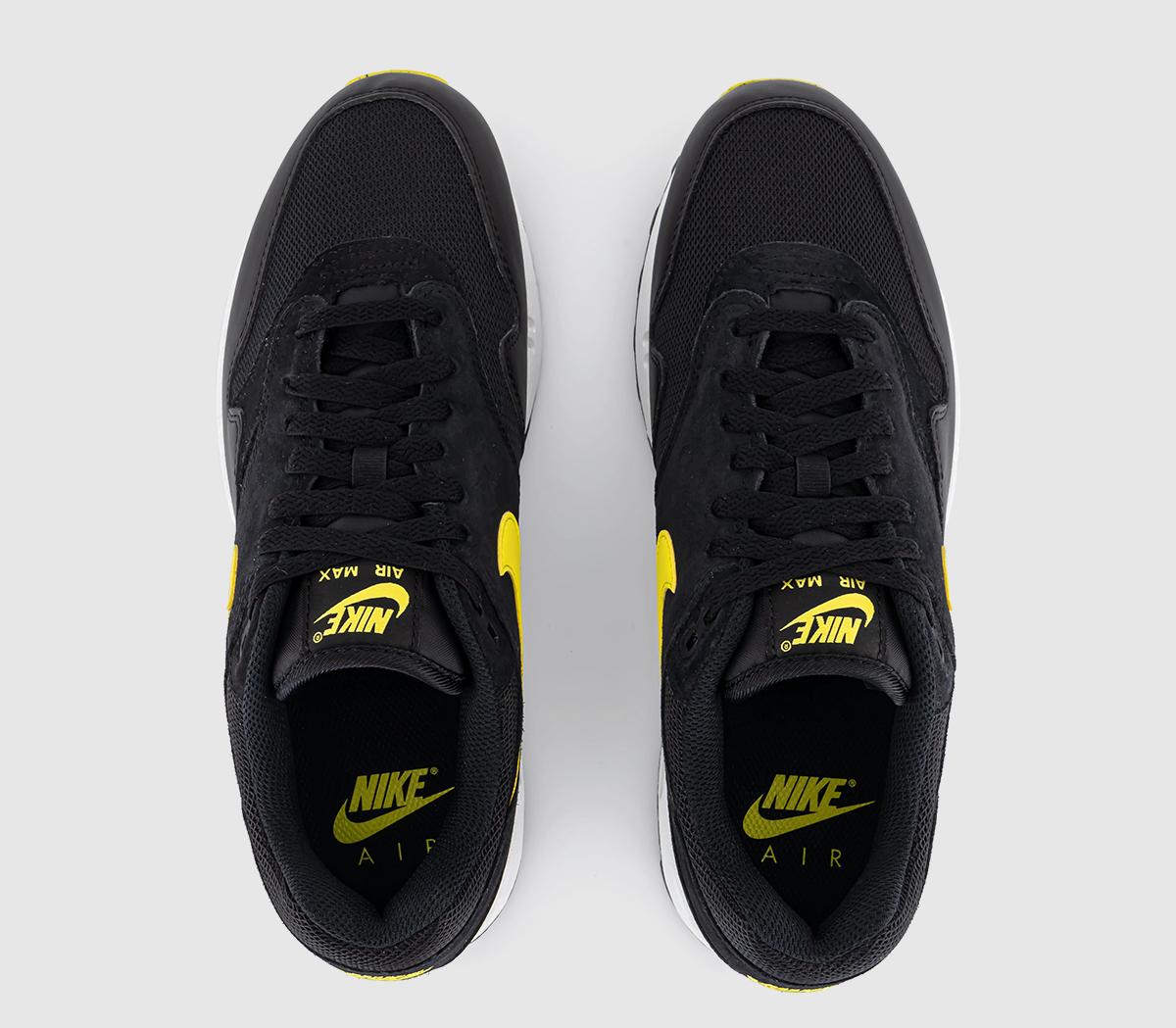NikeAir Max 1 Trainers NikeAir Max 1 TrainersBlack Opti Yellow Summit White