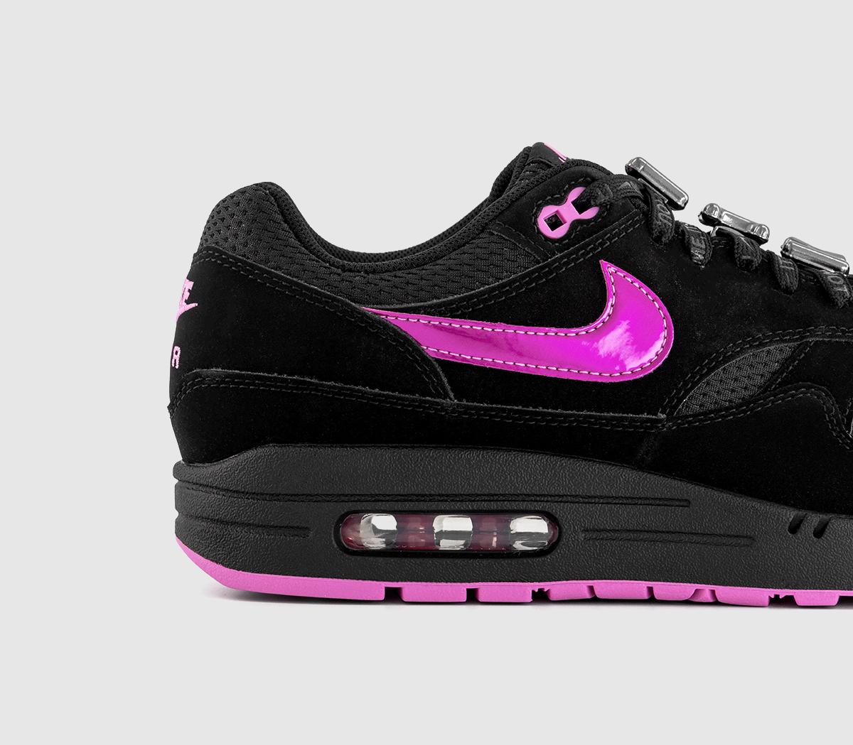 NikeAir Max 1 TrainersBlack Playful Pink
