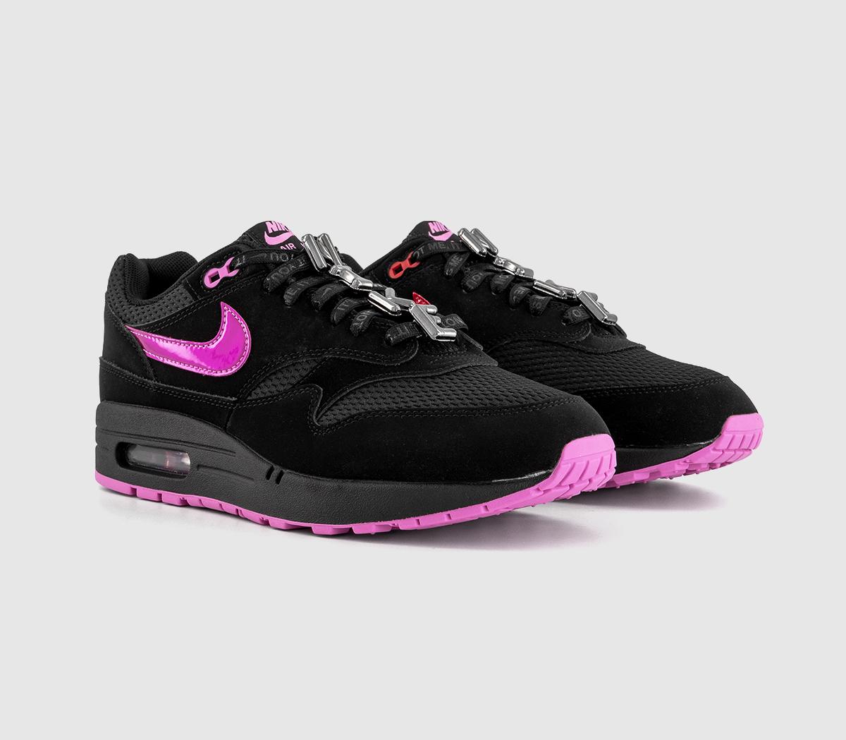 NikeAir Max 1 TrainersBlack Playful Pink