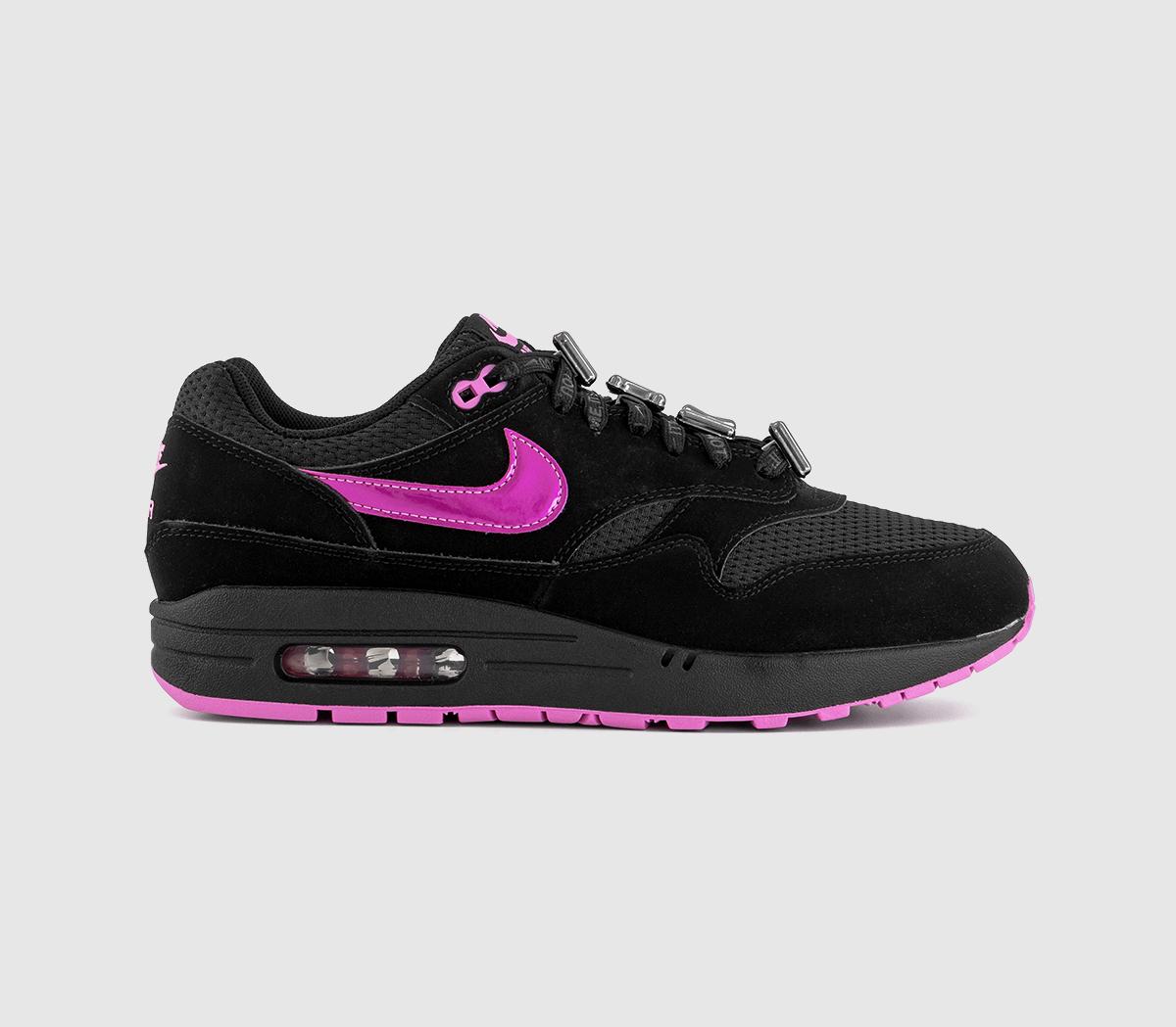NikeAir Max 1 TrainersBlack Playful Pink