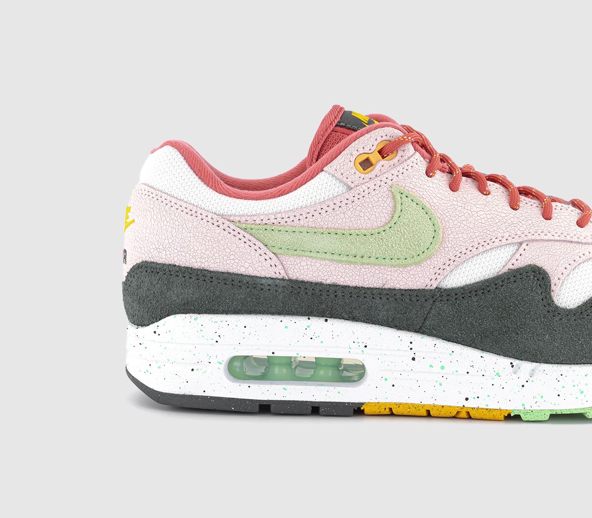 NikeAir Max 1 Trainers NikeAir Max 1 TrainersLight Soft Pink Vapor Green Anthracite Adobe Univ