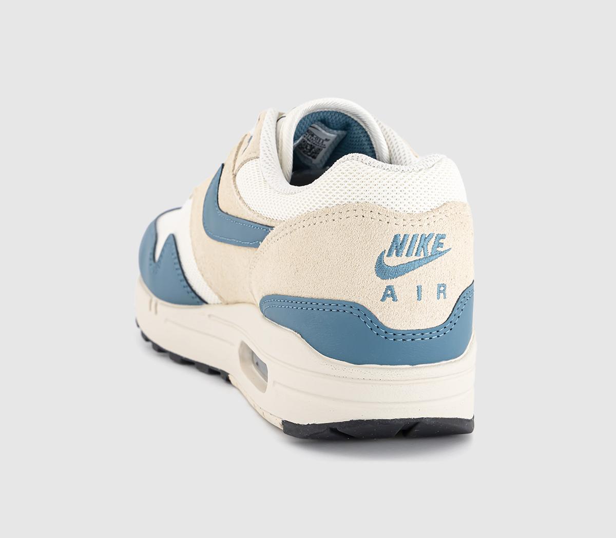 NikeAir Max 1 TrainersSoft Pearl Smokey Blue Light Khaki Black