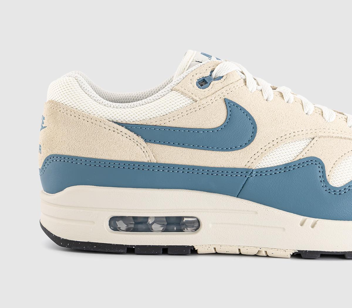 NikeAir Max 1 TrainersSoft Pearl Smokey Blue Light Khaki Black