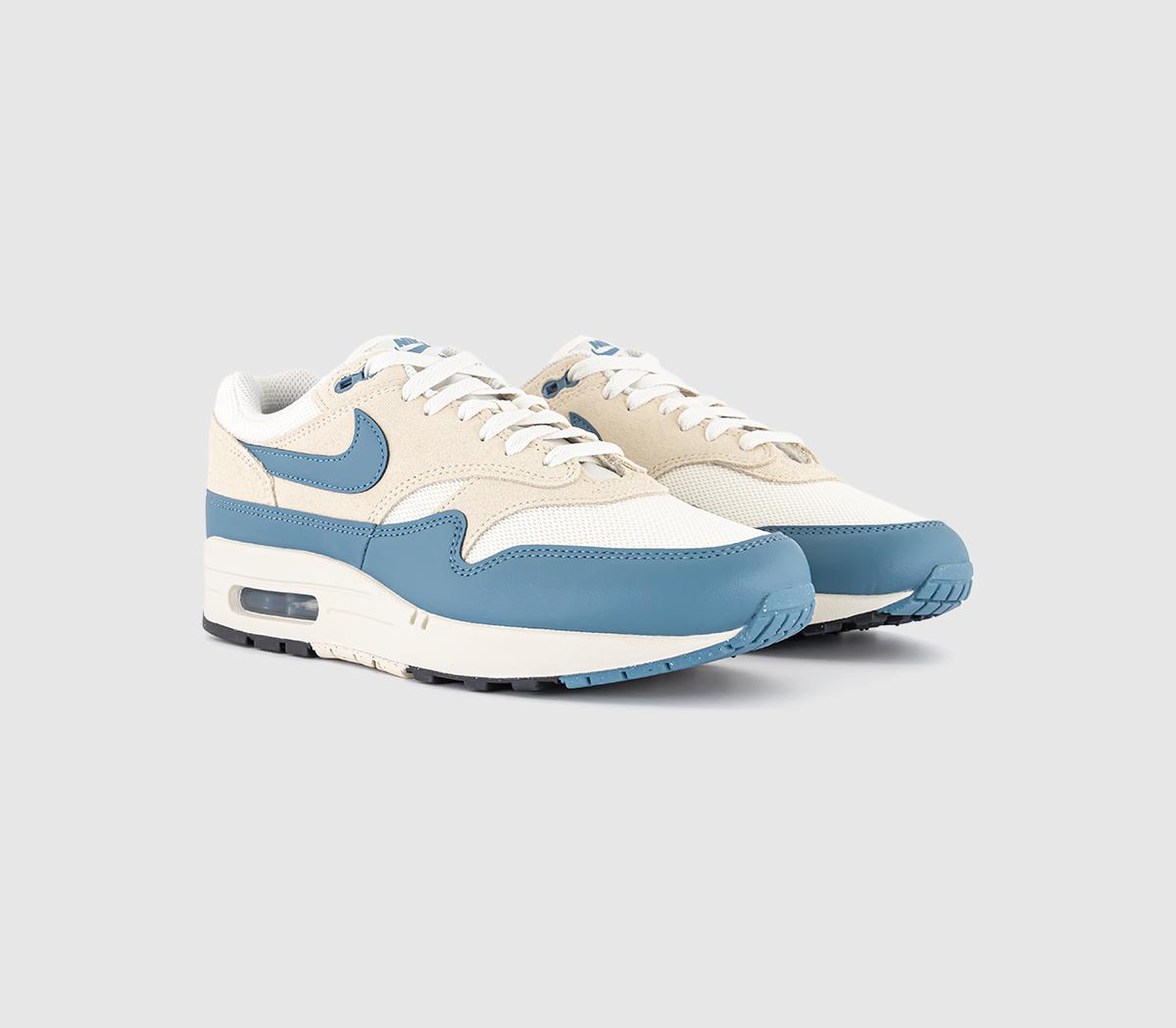 NikeAir Max 1 Trainers NikeAir Max 1 TrainersSoft Pearl Smokey Blue Light Khaki Black